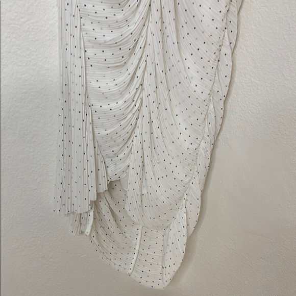 FRAME Ruched Polka-dot Plissé Crepe De Chine Midi Dress - Picture 11 of 15